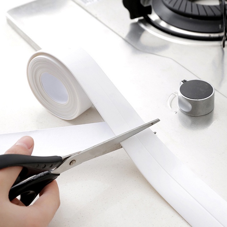 1 Cuộn Băng Keo PVC Dán Viền Bồn Rửa Chén / Nhà Tắm Chống Thấm Nước / Nấm Mốc Tiện Dụng