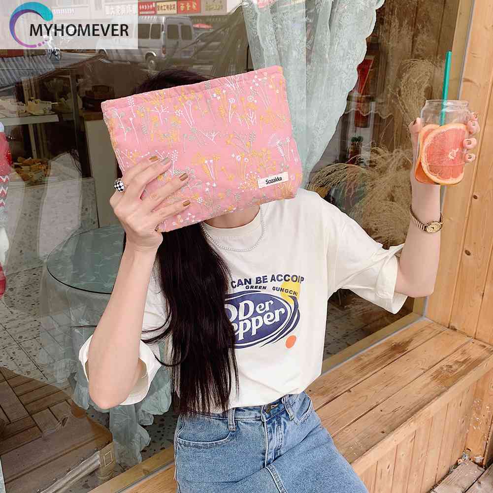 Túi Đựng Mỹ Phẩm Thêu Hoa Siêu Nhẹ Thời Trang Mùa Hè Cho Nữ