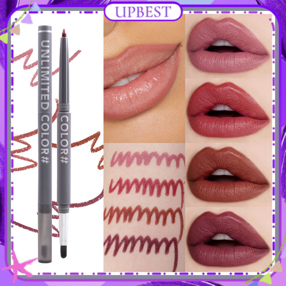 ♕Juliapop Matte Lipliner nhung sương mù bề mặt mịn Son môi dễ dàng để màu sắc cao Màu vẽ không thấm nước lâu dài môi trang điểm 8 màu sắc upbest