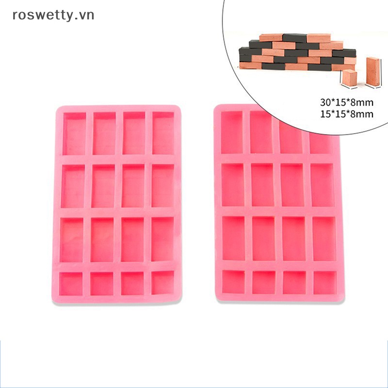 1set Khuôn Silicon Mini Làm Gạch Lát Xi Măng Mô Hình vn