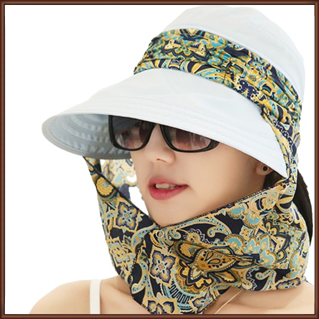 Mũ Chống Nắng Thoáng Khí Bảo Vệ Cổ Có Thể Tháo Rời Cho Nữ