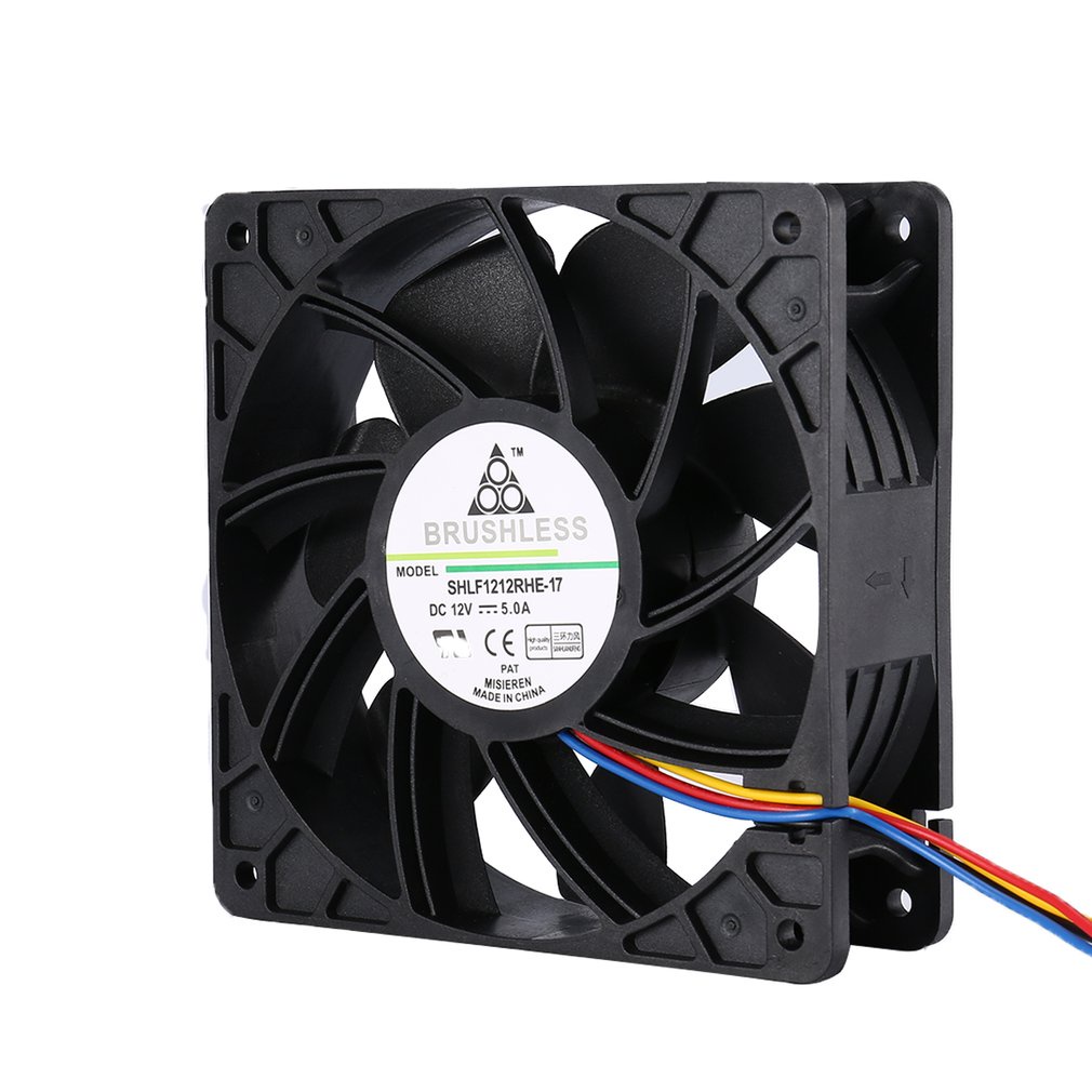 7500Rpm Dc12V 5.0A Miner Cooling Fan For Antminer Bitmain S7 S9 4-Pin Connector Brushless Replacement Cooler Low Noise [Q/8]
