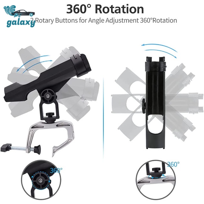 Galaxy Giá Đỡ Cần Câu Cá Xoay 360 Độ Chống Va Đập Tiện Dụng