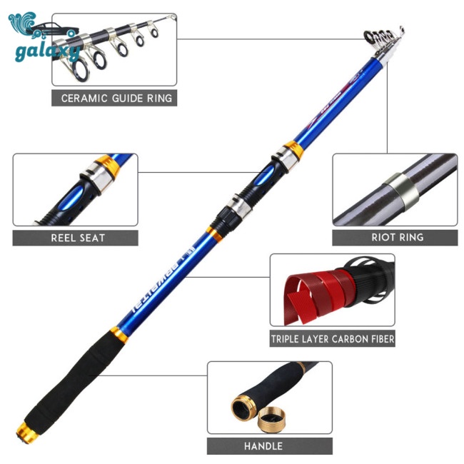 Galaxy Cần Câu Cá Bằng Sợi Carbon Có Thể Điều Chỉnh Độ Dài