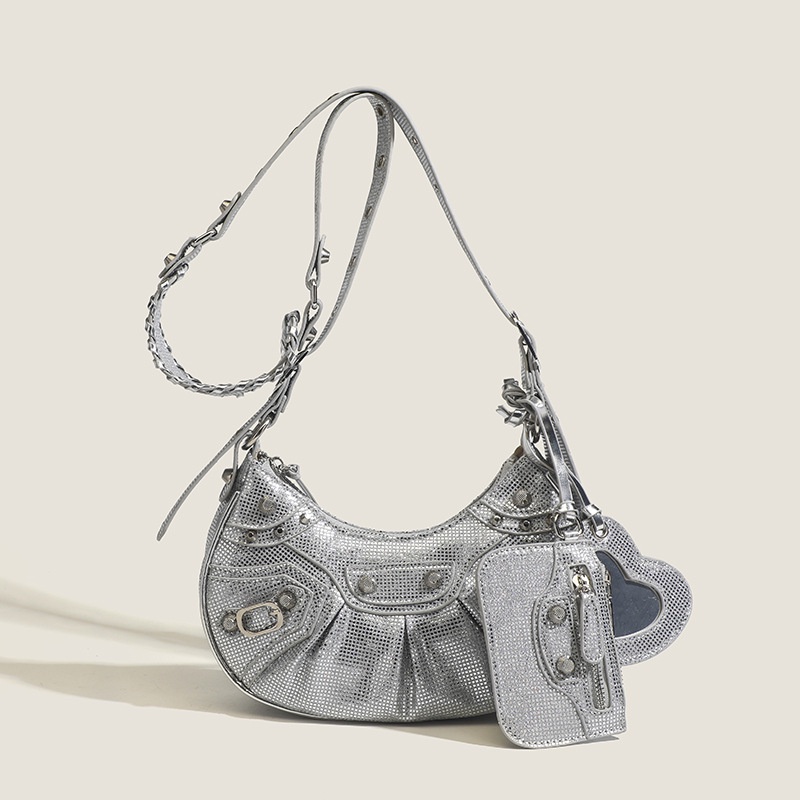 Ba Trong Một Túi Đinh Tán Kim Cương Nước Nửa Mặt Trăng Cho Nữ Đi Xe Máy