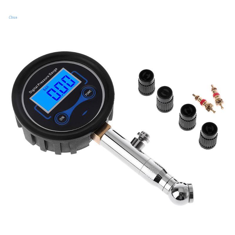 Đồng Hồ Đo Áp Suất Lốp Xe Kỹ Thuật Số chu 0-200PSI Màn Hình LCD