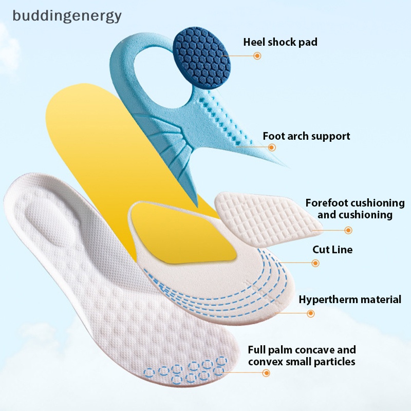 {BUDDI} Miếng Lót Giày Thể Thao Chỉnh Hình Chỉnh Hình Bằng Cao Su Non {BUDDI}