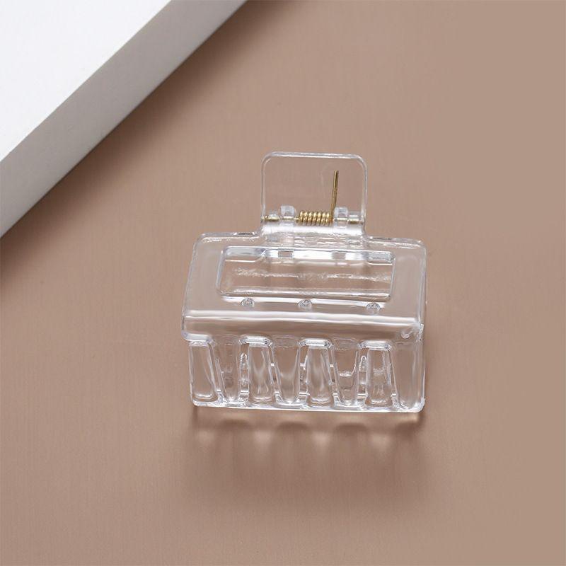Kẹp Tóc Hình Vuông Cỡ Nhỏ 5cm Màu Trơn Trong Suốt Thời Trang diy Cho Nữ