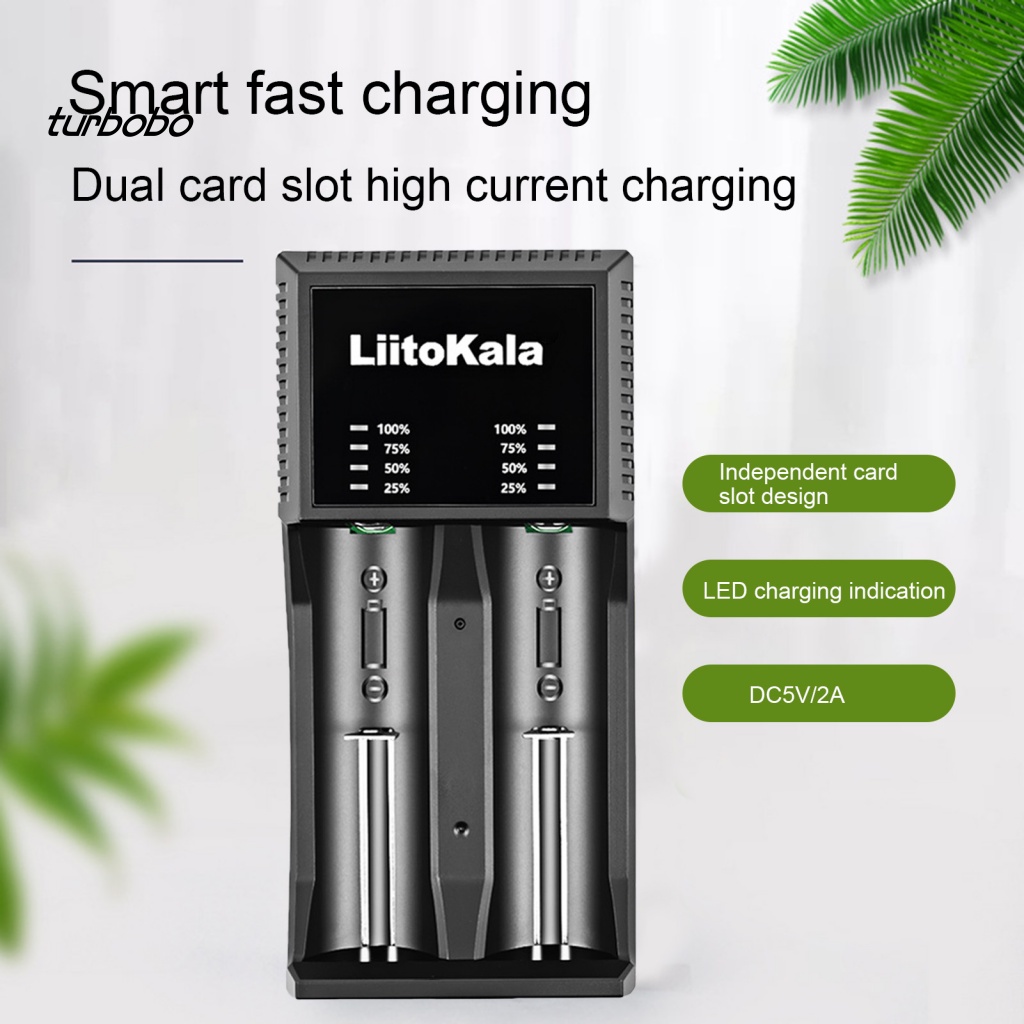 Bộ Sạc Pin Giao Diện Type-C DC 5V / 2A Cho 21700 20700 26650 18650 14500 AA AAA