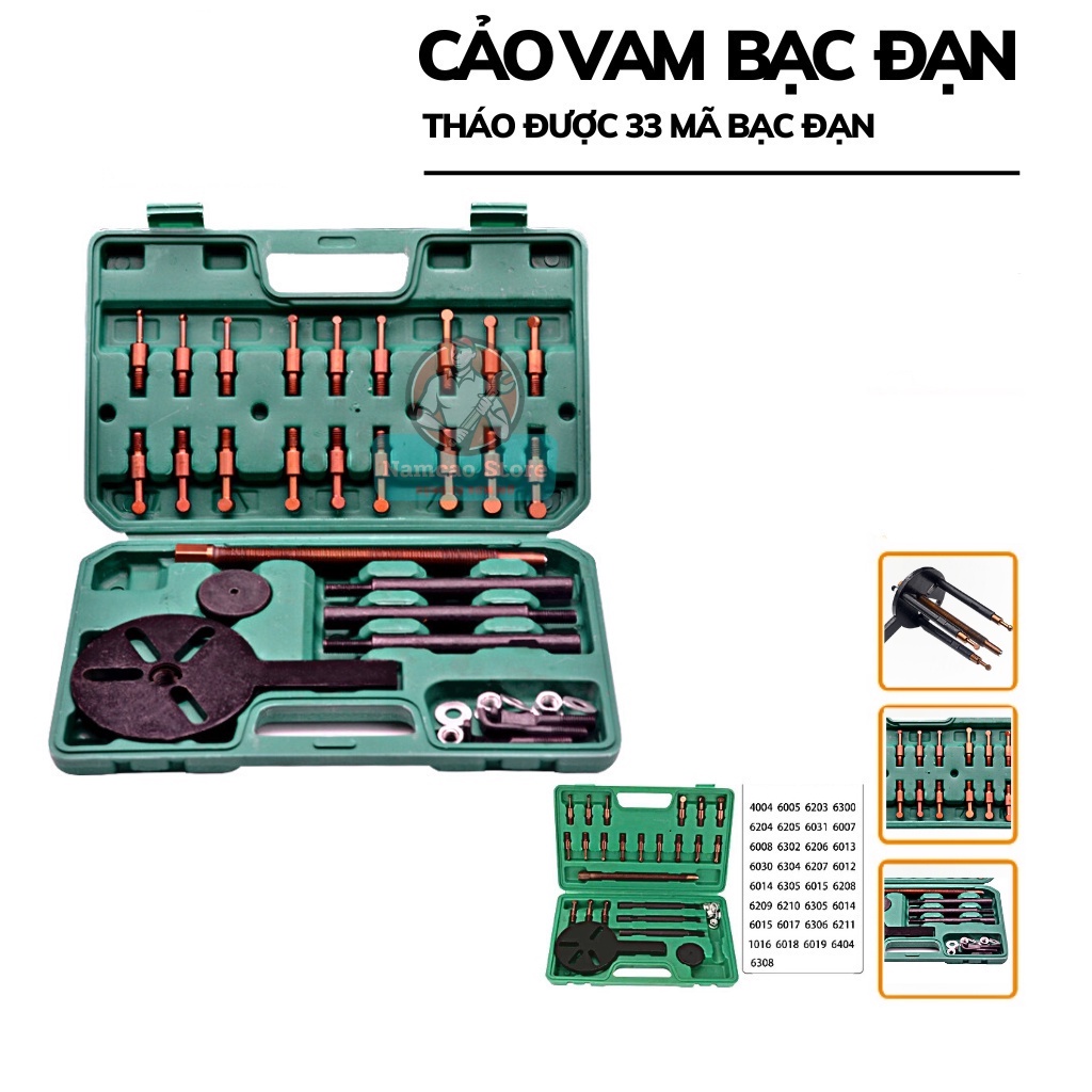 Cảo vam trục ổ bi, bạc đạn 3 chấu TAIWAN tháo được 33 mã bạc đạn to nhỏ khác nhau_ thép CR-V