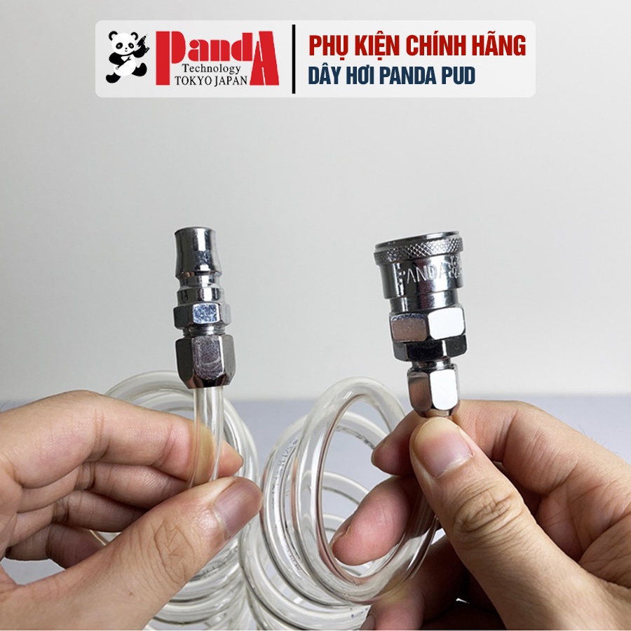 Dây hơi Panda PUD dùng cho máy nén khí, có sẵn 2 đầu nối nhanh , ống dẫn hơi
