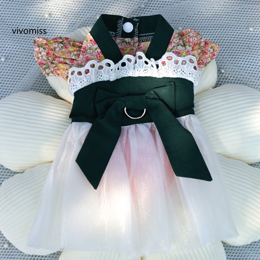 Đầm Lưới Bắt Mắt Hai Ống Thời Trang Mùa Hè Cho Cún Cưng