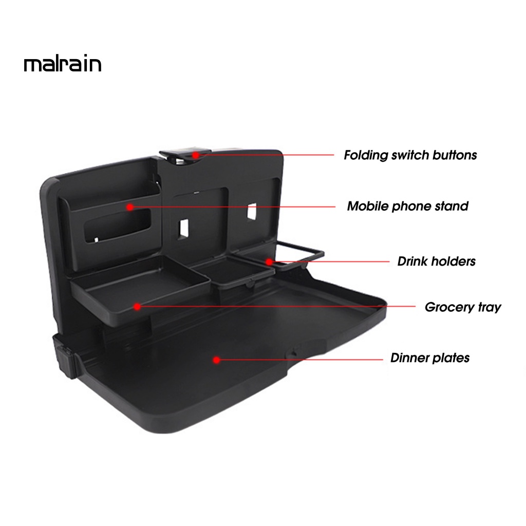 [Ma] Khay Đựng Đồ Dùng Gắn Lưng Ghế Xe Hơi Chịu Tải Nặng Chống Mài Mòn Dễ Lắp Đặt