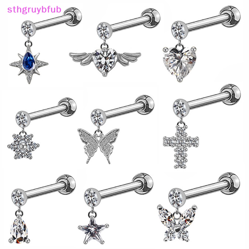 1 Bông Tai Dáng Dài Đính Đá Zircon Thời Trang Cho Nữ