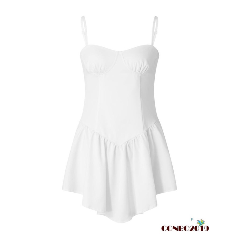 Đầm Hai Dây Hở Lưng Thiết Kế Độc Đáo Thời Trang Mùa Hè Quyến Rũ Cho Nữ