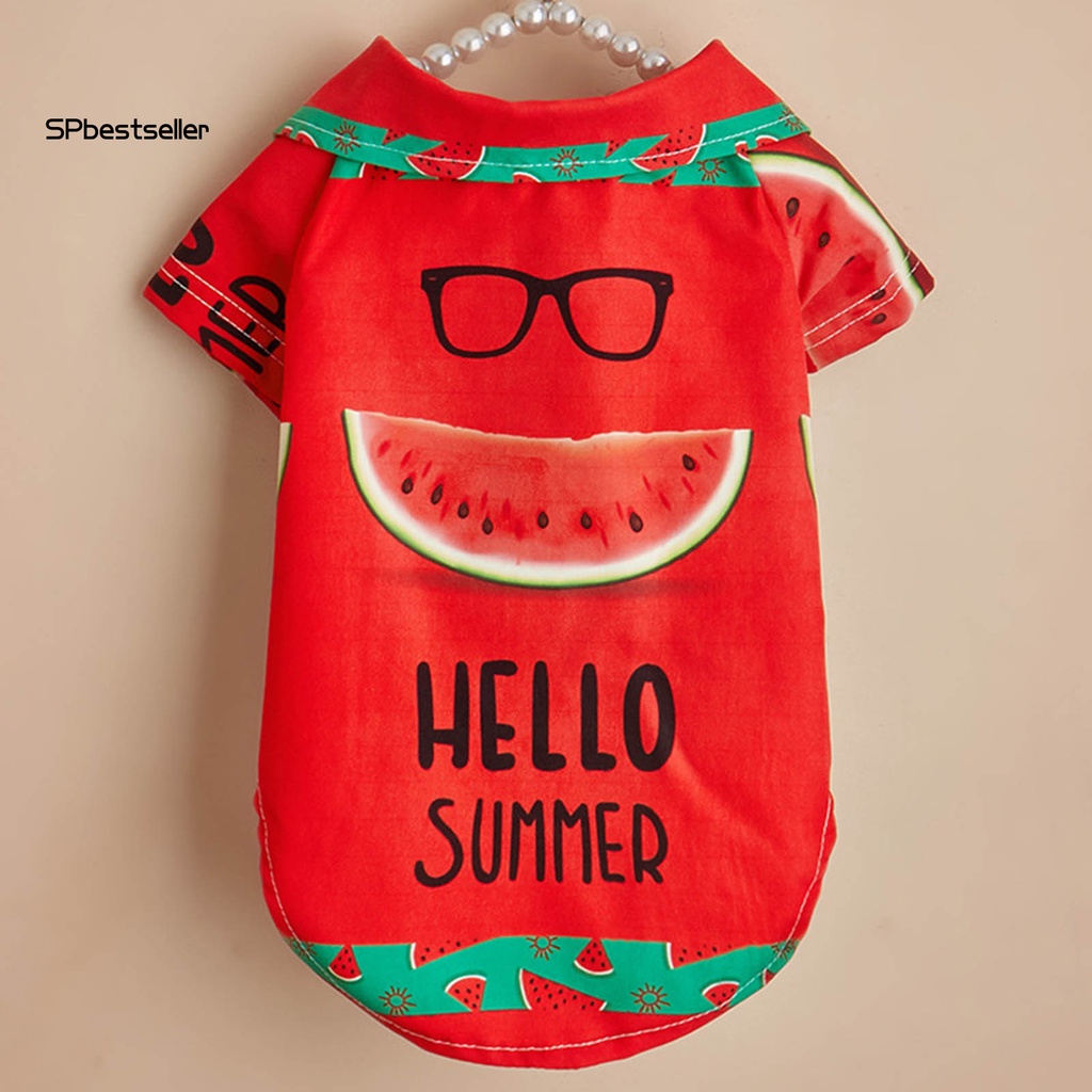 Áo Sơ Mi Tay Ngắn Họa Tiết Hoa Thời Trang Mùa Hè Xinh Xắn Cho Thú Cưng