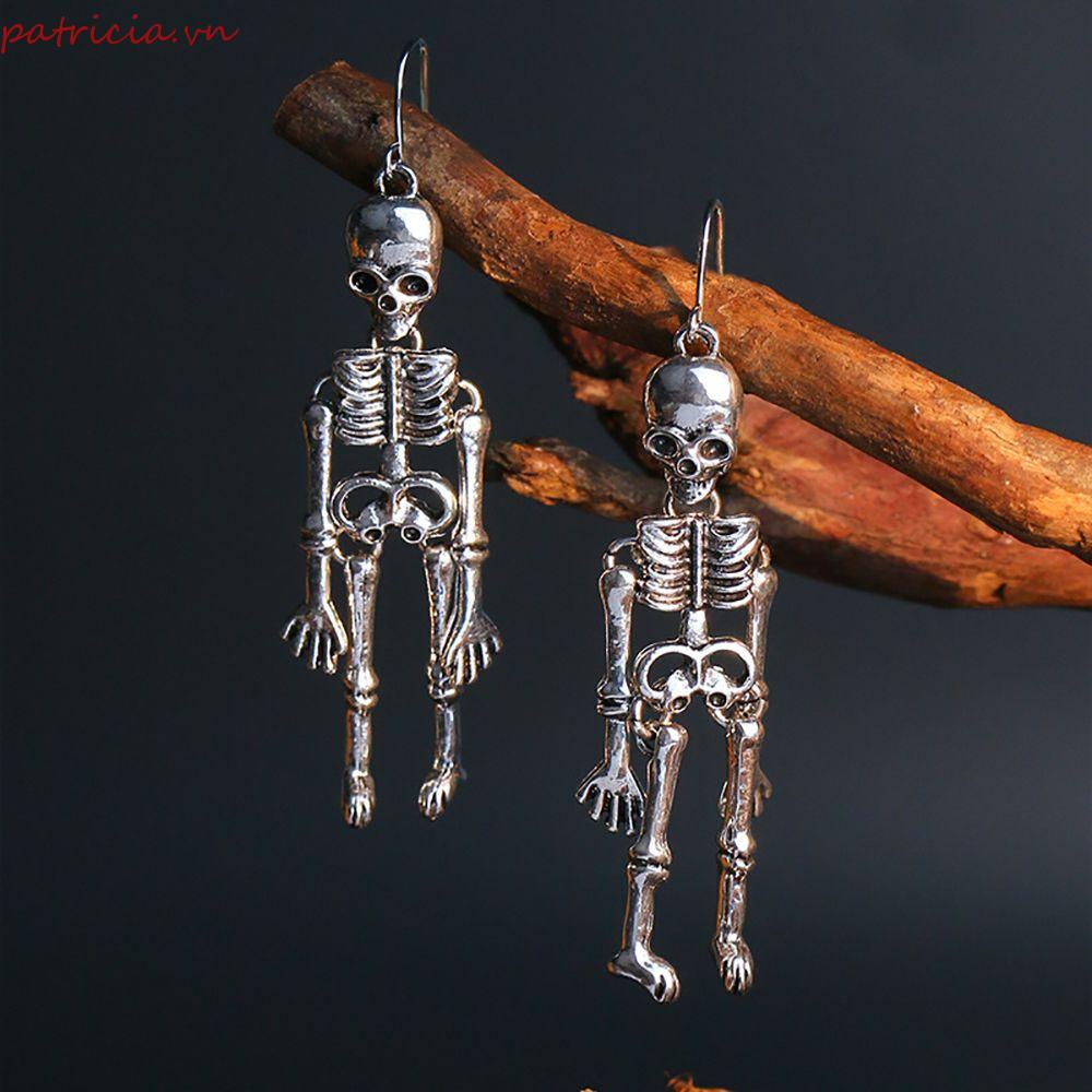 Bông Tai Dáng Dài Hình Bộ Xương Đơn Giản Sáng Tạo Thời Trang Cho Nữ