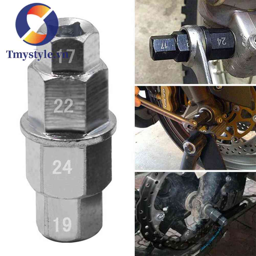 Trục Bánh Xe Trước Hình Lục Giác Cho Xe Mô Tô