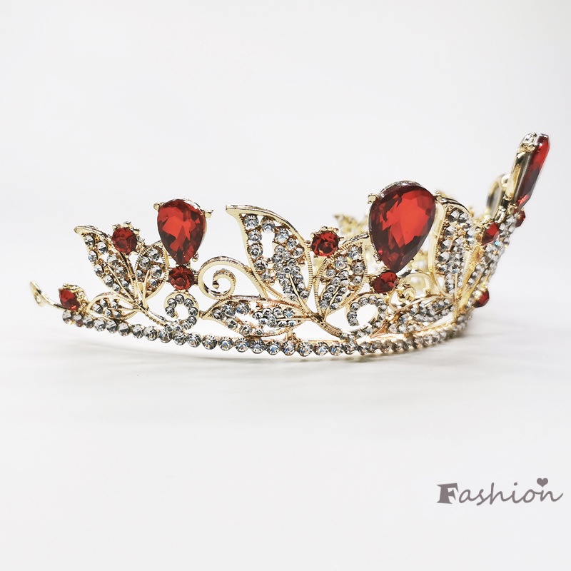 Cài Tóc Hình Vương Miện Đính Đá Xinh Xắn Cho Cô Dâu