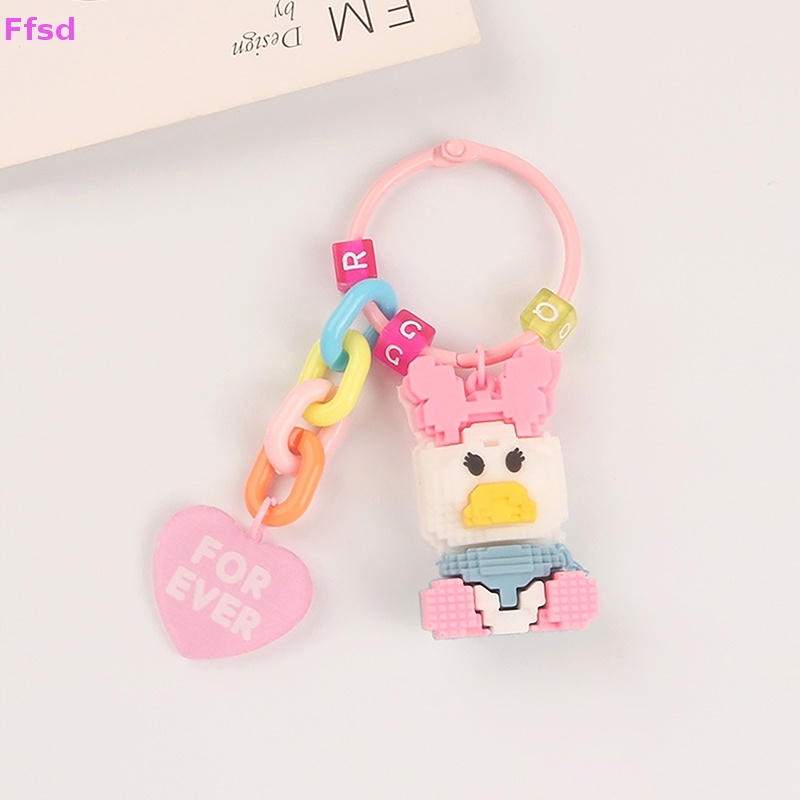 {Ffsd} Móc Khóa Khối Lập Phương StellaLou Thỏ Vịt Daisy Hoạt Hình Trang Trí Ba Lô Xe Hơi * Bán Chạy