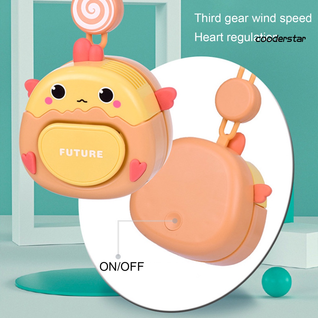 Quạt Làm Mát Mini 500mAh 3 Tốc Độ Hình Quả Trứng Hoạt Hình Không Cánh Có Thể Sạc Lại Cho Trẻ Em