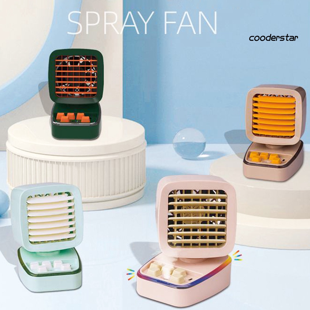 Quạt Điều Hòa Không Khí Mini 3 Tốc Độ Yên Tĩnh Kèm Sạc USB Tiện Dụng Cho Gia Đình
