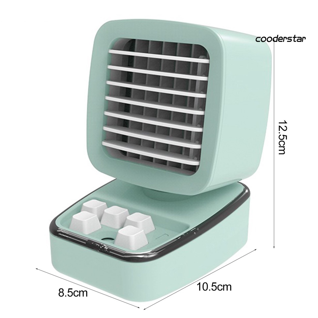 Quạt Điều Hòa Không Khí Mini 3 Tốc Độ Yên Tĩnh Kèm Sạc USB Tiện Dụng Cho Gia Đình