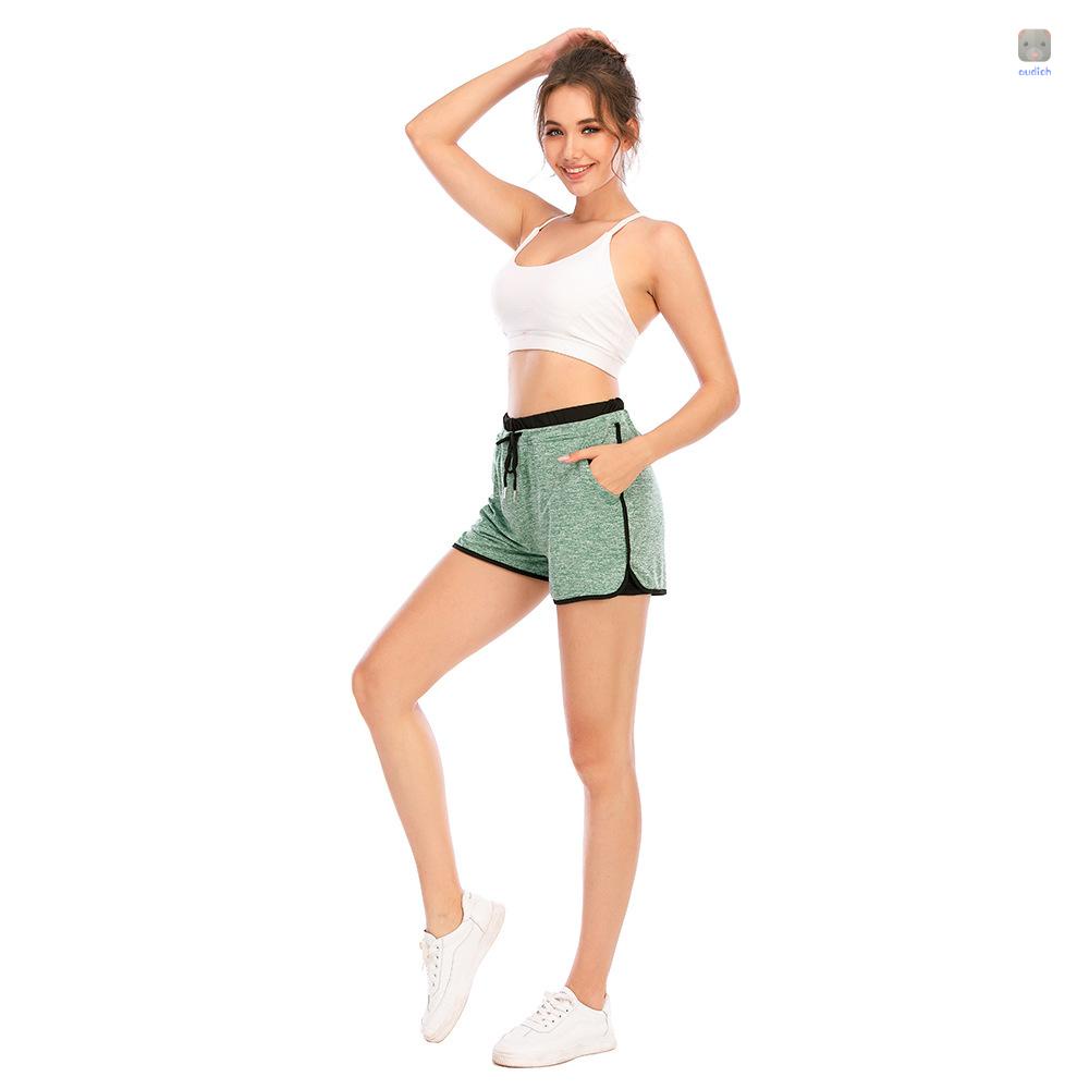 Quần Short Thể Thao 2 Trong 1 2 Túi Thời Trang Cho Nữ