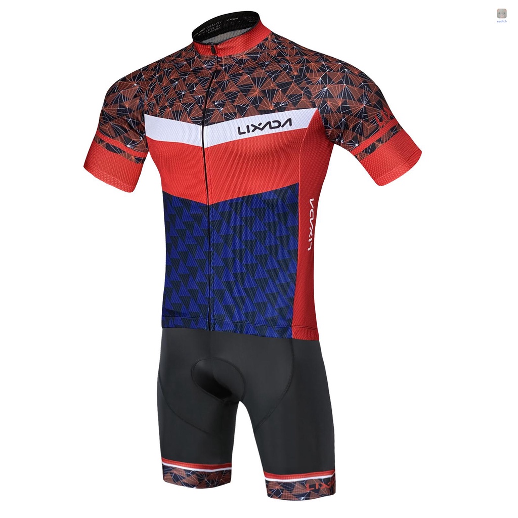 Bộ Quần Áo Đi Xe Đạp Có Đệm Lót Ngắn Tay Thoáng Khí Lixada