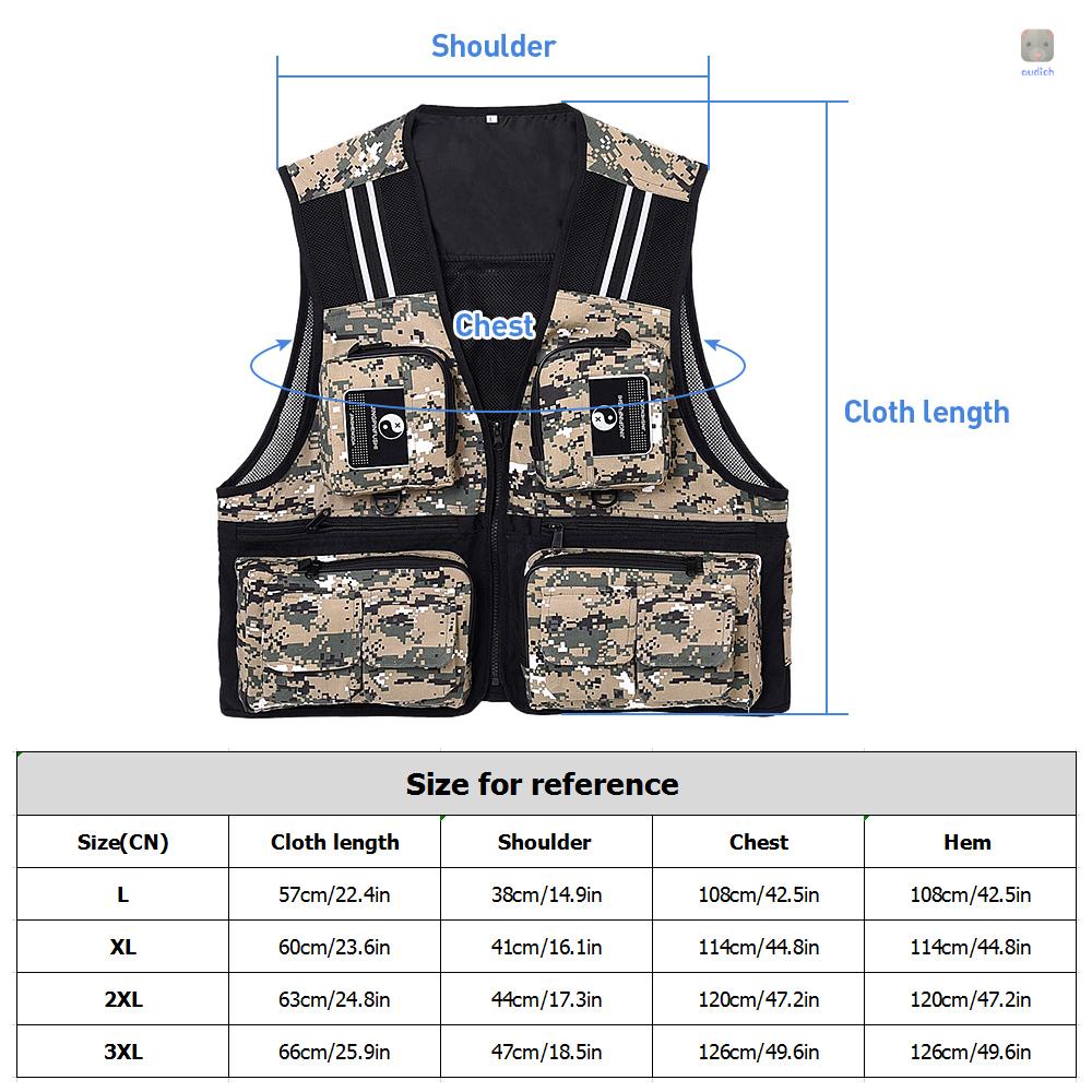 Áo Khoác Câu Cá Sát Nách Lixada Nhiều Túi Thoáng Khí Cho Nam