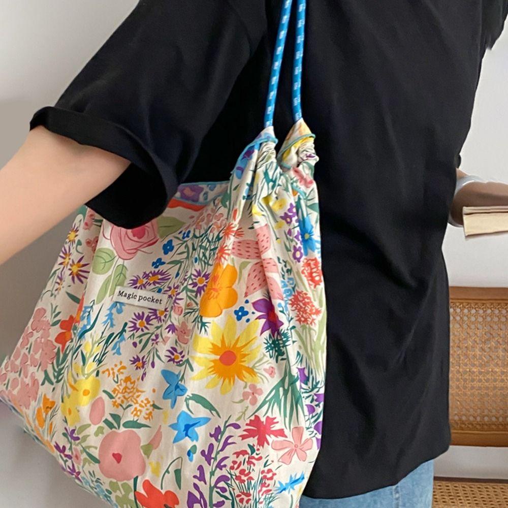 Túi Xách Mua Sắm In Họa Tiết Dễ Thương Cho Nữ