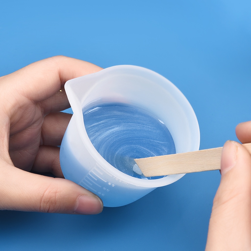 100/250ml Silicone đo Cup rõ ràng với quy mô lớp thực phẩm tách Cup DIY Epoxy Trang sức Making Tool