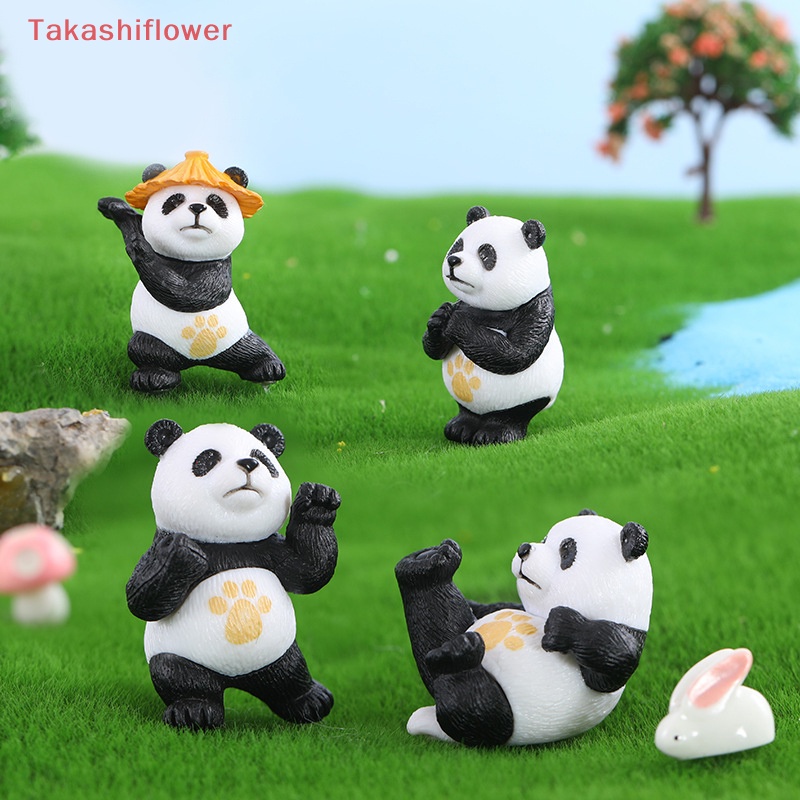 1 Mô Hình Gấu Trúc Mini Dễ Thương Trang Trí Sân Vườn / Nhà Cửa / Tiệc Sinh Nhật