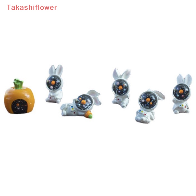 Mô Hình Chú Thỏ Phi Hành Gia Bằng Nhựa Resin Dễ Thương Để Bàn Trang Trí