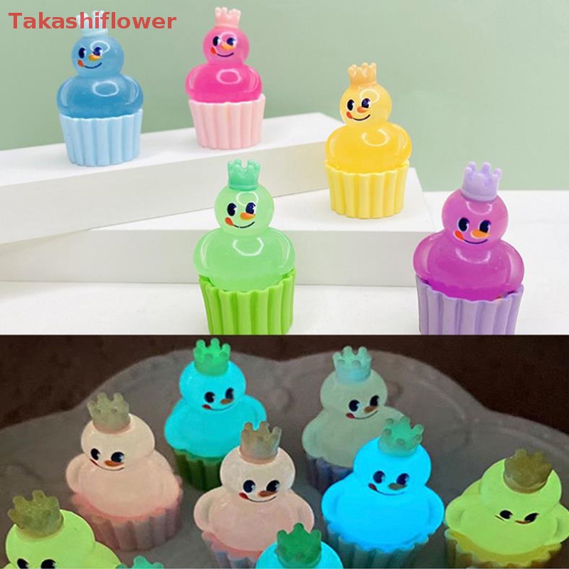 Set 2 Cốc Bánh Cupcake Mini Hình Vua Tuyết Dạ Quang Trang Trí Xe Hơi
