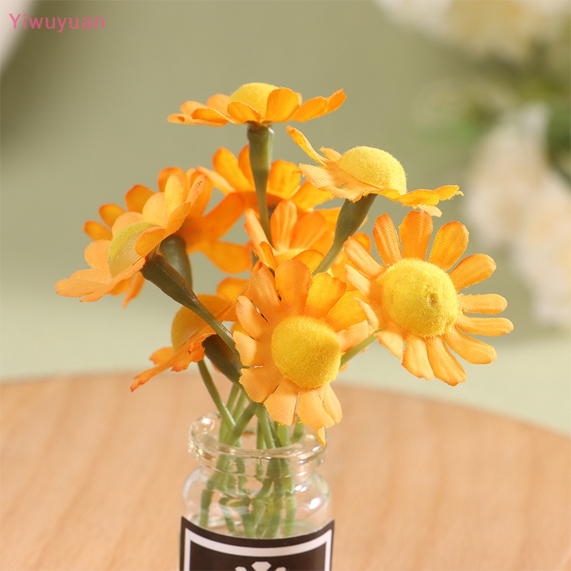 1 Bộ Chậu Hoa Cúc Mini Trang Trí Nhà Búp Bê Tỉ Lệ 1 / 6 Mới