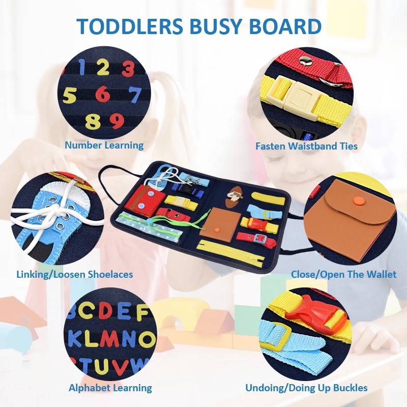 BUSY BOARD MONTESSORI TOYS MONTESSORI CHILDREN TOYS EARLY EDUCATION CLOTHING LEARNING BOARD BUSY BOOK HALLOWEEN CHRISTMAS BIRTHDAY GIFT NEW YEAR'S GIFT