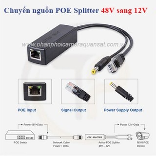 Bộ tách nguồn poe splitter 48v sang 12v