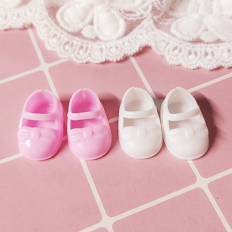 Giày Búp Bê 1 / 8 BJD Bằng Nhựa PVC 2.5CM 2 Màu Tùy Chọn Mới Cho Búp Bê 16CM