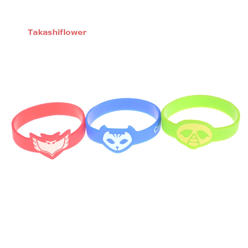 (Takashiflower) Vòng Đeo Tay Bằng Silicone Hình Cú Mèo Tắc Kè Cho Bé Trai