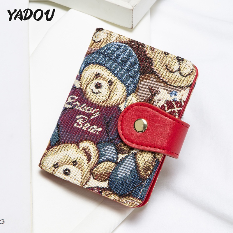 Ví Nữ Gấu YADOU Với 20 Ngăn Đựng Thẻ