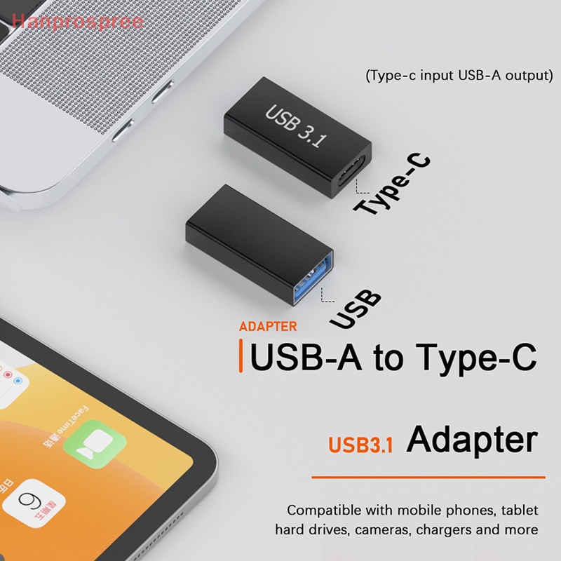 Hanprospree Đầu Nối Chuyển Đổi USB 3.1 Female Sang USB Type C Female Tốc Độ Cao Kết Nối Tốt