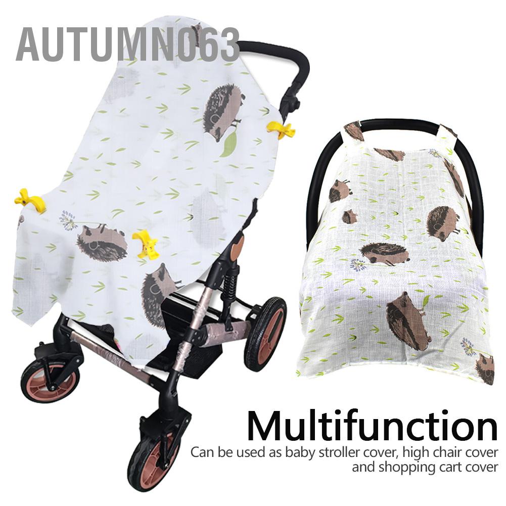Autumn063 Ghế ngồi ô tô Muslin có mái che cho xe đẩy trẻ sơ sinh điều dưỡng đa dụng thoáng khí an toàn bé