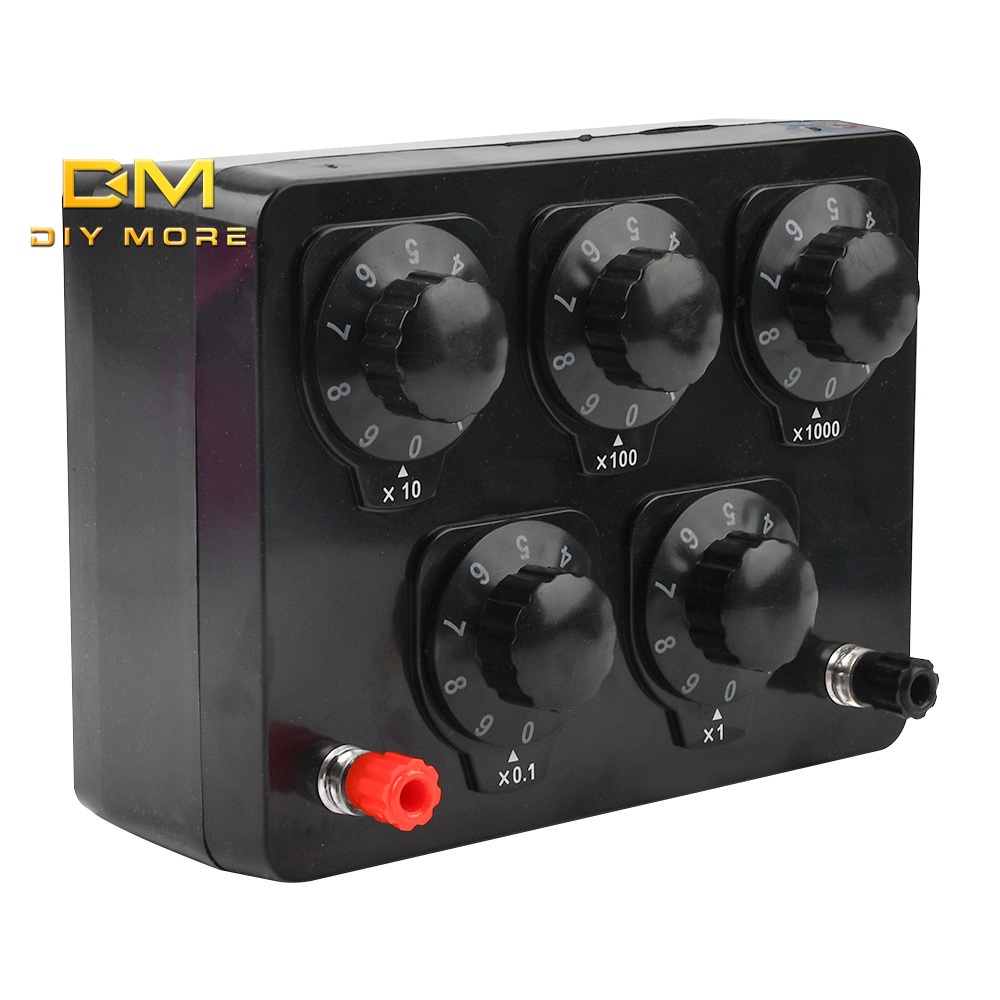 DIYMORE Hộp Linh Kiện Điện Trở Thí Nghiệm 0-9999.9 1W Có Thể Điều Chỉnh Độ Chính Xác Cao