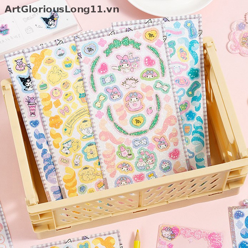 Sticker Dán Trang Trí Laptop / Điện Thoại Hình Cinnamoroll Kuromi My Melody Dễ Thương