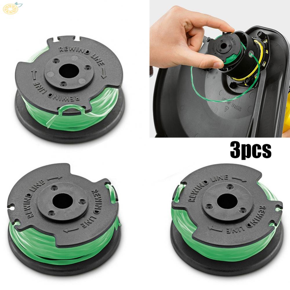 【VARSTR】Convenient &amp; Effective Ø2mm Thread Spool Green 3 Pack Fits All 18 V Battery Power