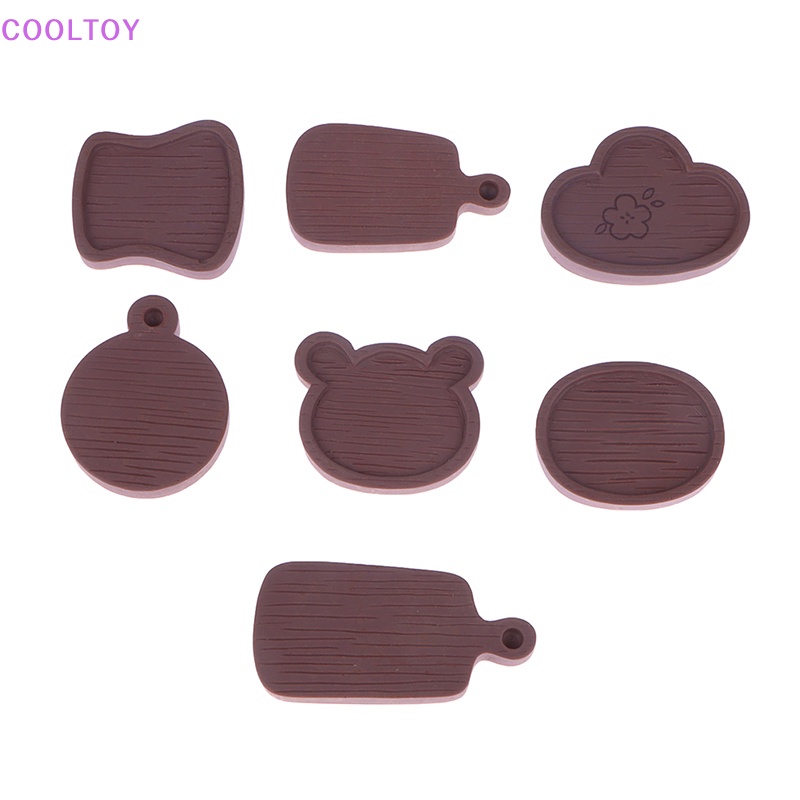 Cooltoy Set 5 Khay Gỗ Mini Nhiều Màu Sắc Trang Trí Nhà Búp Bê