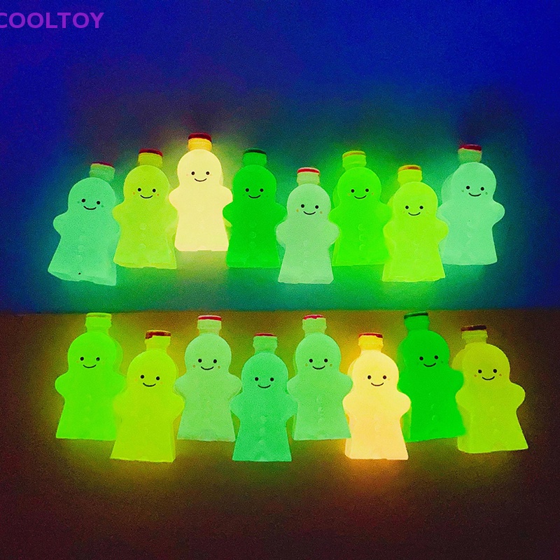 Cooltoy Bộ 2 Đồ trang trí Nhân Vật Gingerbread Man Hoạt Hình Phát Sáng Trong Bóng Tối Trang Trí Tiểu Cảnh