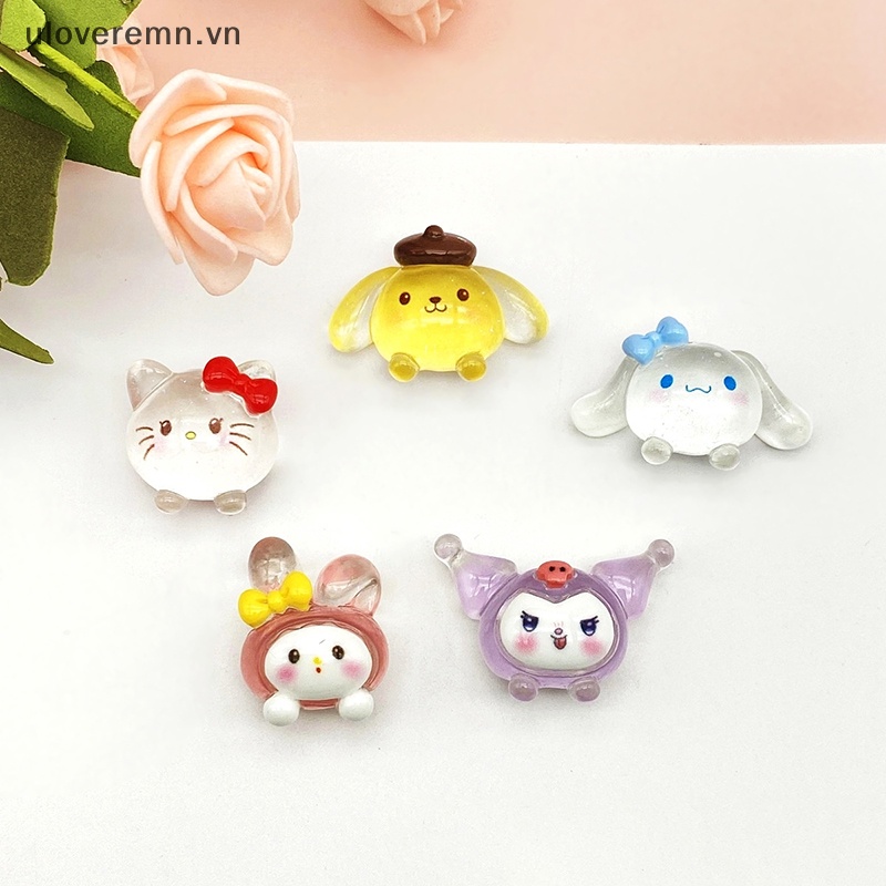 Bộ 2 Đồ trang trí Búp Bê Sanrio Dạ Quang Dùng Trang Trí Tiểu Cảnh