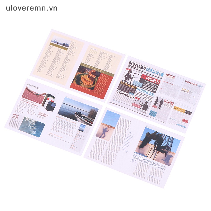 Set 6 Tạp Chí Bằng Nhựa Dùng Để Trang Trí Nhà Búp Bê